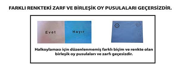 Sandk kurulunca verilen ve o seim iin dzenlenmi biim ve renkte olmayan,