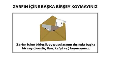 Zarfn iine o pusulan dnda herhangi bir ey (bror, ian gibi ) bir ey koyarsanz