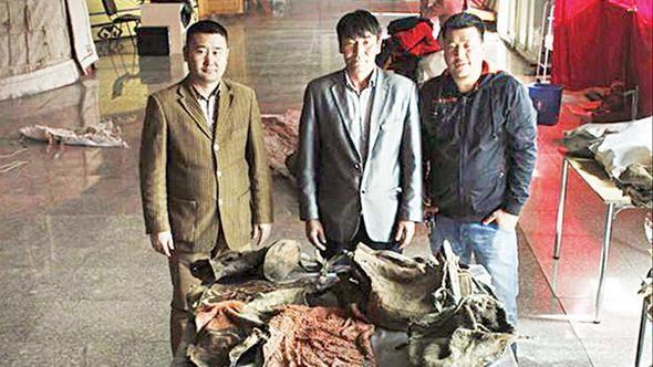 1000 yllk mumyann mezarnda bulunan eyalar arasnda at ve ko kafalar, bak ve diki setine de rastlanld.