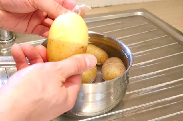 te rahatlkla soyulan patatesiniz hazr.