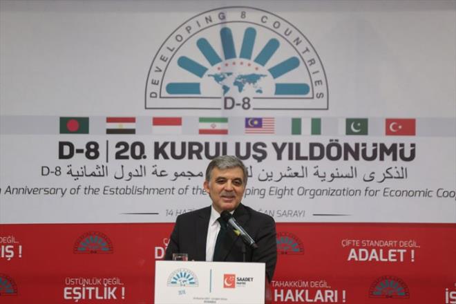 D-8 NEDR NE ZAMAN KURULMUTUR?<p>    D-8&#8217;in kurulmasna ynelik olarak atlan ilk adm, Trkiye'nin daveti zerine ran, Pakistan, Banglade, Malezya, Endonezya, Msr ve Nijerya'nn katlmyla 22 Ekim 1996 tarihinde stanbul'da dzenlenen "Kalknmada birlii Konferans" oluturmutur.