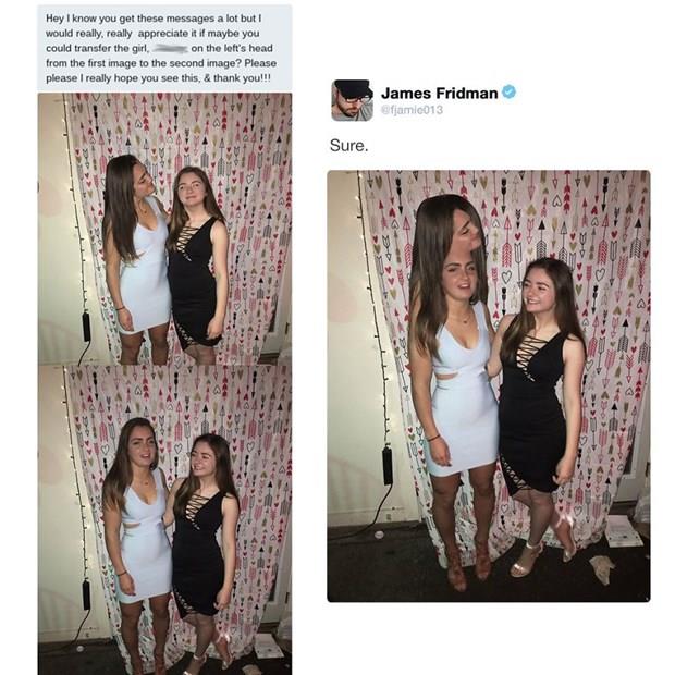 te sosyal medyada "photoshop trol" olarak da anlan James Friedman'n yeni kurbanlar...