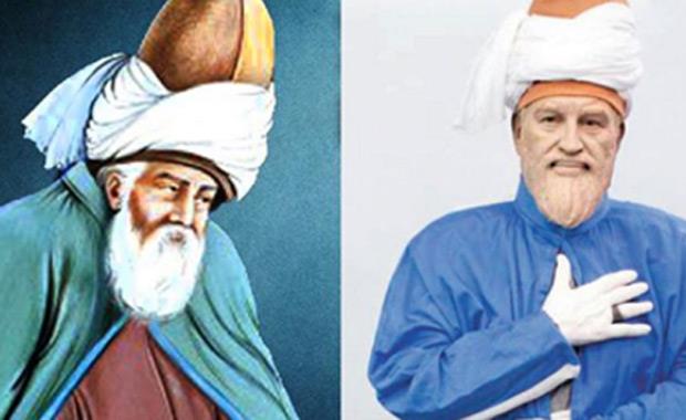 ran gzyle resmedilmi---     Seluk niversitesi Mevln Aratrmalar Enstits Mdr Do. Dr. Ali Temizel, Trkiye'de yaygn ekilde kullanlan resmin ran'da yapldn dorulad ve "ranl gzyle resmedilmitir. Yaplan aratrmalar ve kaynaklar Mevln'nn Dou Trklerinden olduunu gsteriyor. Bu nedenle daha zayf olduunu, gzlerinin o resimdeki gibi yuvarlak deil de daha ekik olduunu deerlendiriyoruz. Elde baka resim olmad iin bu resim kabul grm. Aslnda bir resimden ziyade onu sembolize eden bir simgeye dnm durumda" dedi.