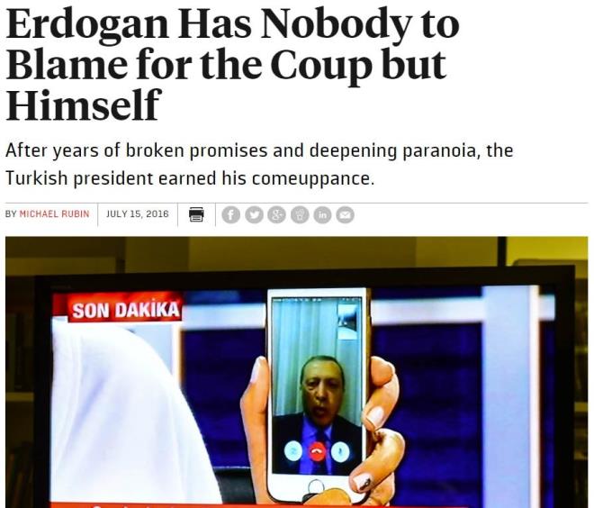 Foreign Policy: "Erdoan Darbe Iin Birini Deil; Kendini Sulamal"