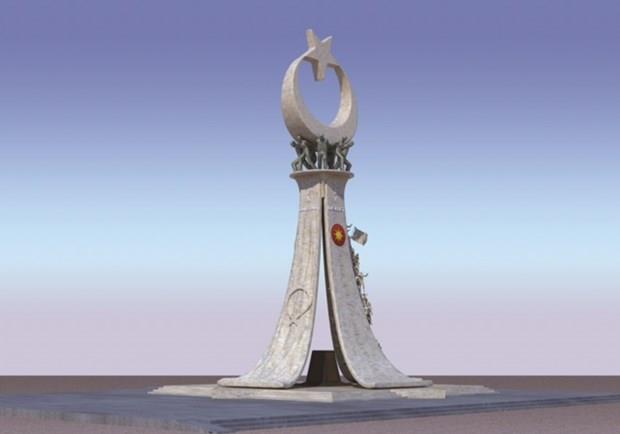 D mekandaki bir kemer niine de; bu elim hadise ve kahramanca direnen aziz ehitlerin hatrasna ina edilen Abide'nin tarih manzumesi hak edilmitir