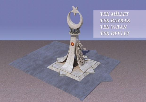 Cumhurbakanl tarafndan Cumartesi gn alacak 15 Temmuz ehitler Abidesi'nin tantm yapld.