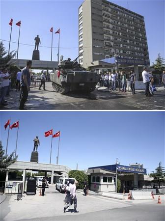 Hain giriimin balad saatlerde, darbecilerin hedefi Ankara Emniyet Mdrl'n ele geirmekti. Youn atmalarn yaand Ankara Emniyet Mdrl bir sre sonra sava uaklar tarafndan bombaland. Ar hasar gren ana bina daha sonra yetkililerce ykld.