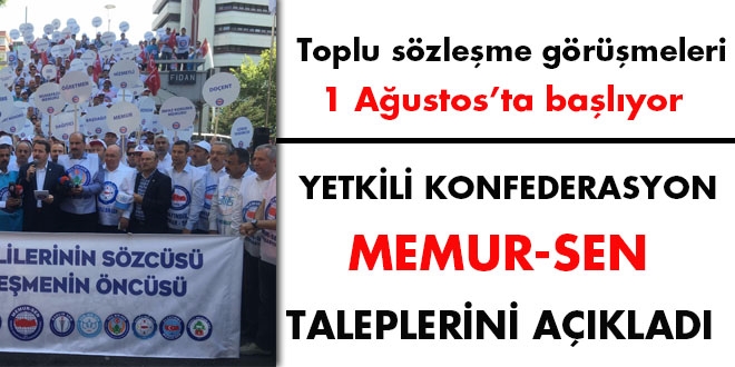 Kamu grevlileri asndan yeni kazanmlara, kamu grevlileri sendikacl asndan yeni eiklerin almasna zemin oluturacak 4.Dnem Toplu Szleme'ye dair Memur Sen'in teklifleri...