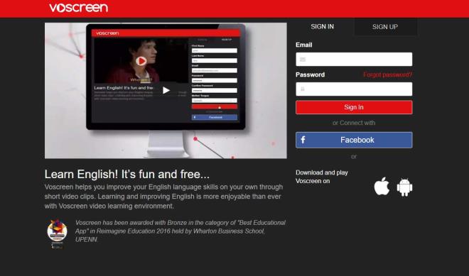 12- Voscreen<br /> &nbsp;  Voscreen, rakiplerinin aksine ksa video kesitleri sunarak elenceli bir renim sreci oluturuyor. <p>        Videolarn ierikleri genelde film, mzik videolar, izgi filmler ve belgesellerden oluuyor. <p>        Android ve iOS iin indirebilirsiniz.
