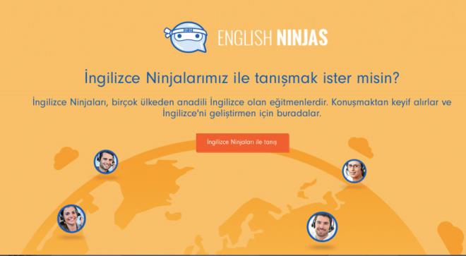 14- English Ninjas<br /> &nbsp;  "Tek tula ngilizce konu" slogan ile karmza kan English Ninjas, Ali Servet Eybolu tarafndan gelitirildi. Yani yerli bir uygulama. <p>        English Ninjas da tpk Cambly gibi anadili ngilizce olan eitmenler arayclyla ngilizce retiyor.  <p>      Uygulamay Android ve iOS iin indirebilirsiniz.
