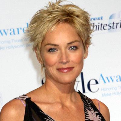 <p><b>Sharon Stone</b></p>  Vera Wang