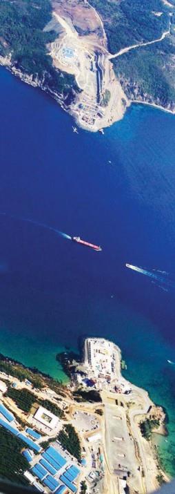 stanbul Boaz'nn 3'nc kprs Yavuz Sultan Selim'in ayaklar ve yol gzergh, artk uaklardan rahatlkla grlebiliyor.