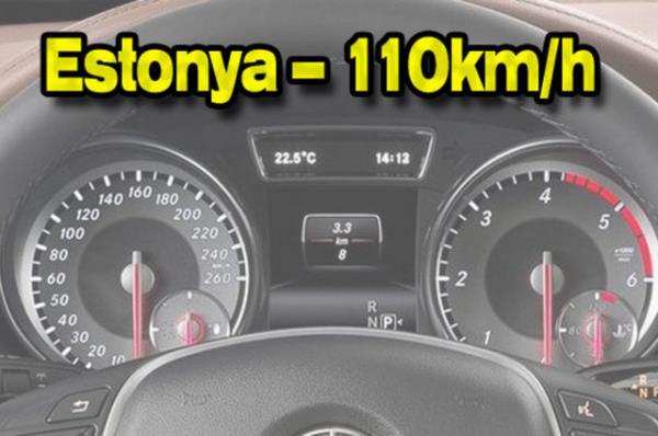 Otoyola sahip Avrupa lkelerinin birounda hz limiti saatte 110 km ile 130 km arasnda deiiyor. Yollarn durumuna gre bu limit bazen snrsz da olabiliyor.