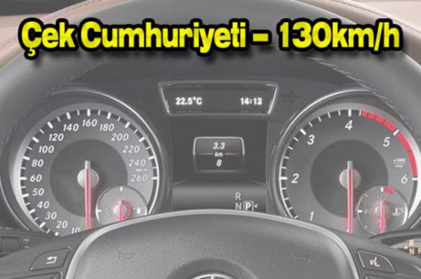 Otoyola sahip Avrupa lkelerinin birounda hz limiti saatte 110 km ile 130 km arasnda deiiyor. Yollarn durumuna gre bu limit bazen snrsz da olabiliyor.