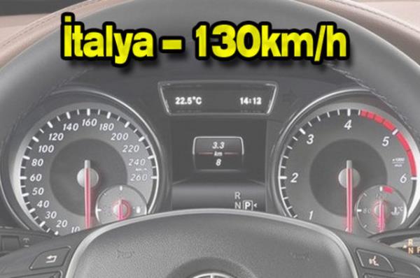 Otoyola sahip Avrupa lkelerinin birounda hz limiti saatte 110 km ile 130 km arasnda deiiyor. Yollarn durumuna gre bu limit bazen snrsz da olabiliyor.