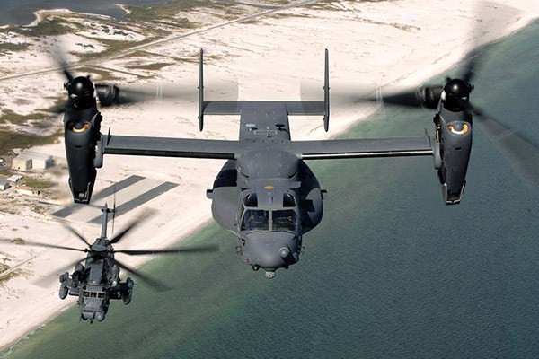 <p><b>Osprey</b></p>  Dnebilen pervaneli kanatlaryla Osprey, hem helikopter hem uak gibi hareket edebiliyor. Osprey ABD'li deniz piyadeleri tarafndan ska kullanlyor.