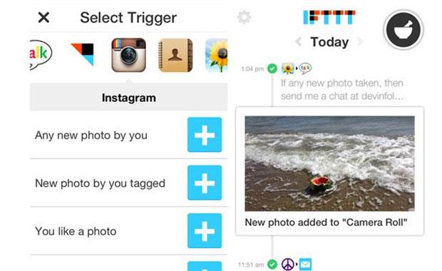 IFTTT: Hem sosyal a hesaplarnz hem de sahip olduunuz web uygulamalarn daha kolay ynetebilmek iin gelitirilmi olan IFTTT, Google Drive, Dropbox, Facebook, Twitter, Instagram, Gmail, Flickr, Last.fm ve birok platform iin belirleyeceiniz talimatlar uygular. Bu sayede web uygulamalarnn sizin iin daha verimli almasn salyor.