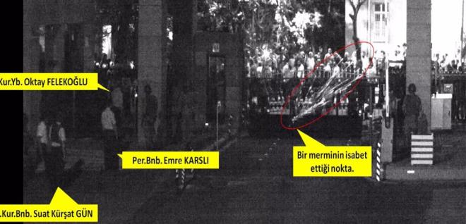 Raporda ayrca, Genelkurmay at davasnda tutuklu bulunan eski Kurmay Yzba Oktay Felekolu'nun derdest edilen komutanlarn arkasndan geldii belirtilerek, "Blgede bulunmakta olan bir zel kuvvet mensubu askere sarld, helikopterin yanna kadar geldii, daha sonra ara park yeri nnde bekledii grld" ifadeleri kullanld.