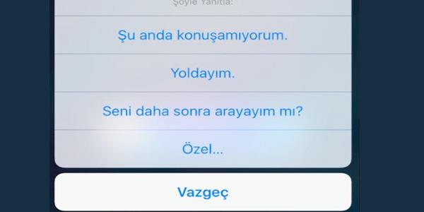 Hazr cevaplardan birini seerek gnderin. Hem meguliyetinizi hzlca anlatm olun, hem de iinize kaldnz yerden devam edin.