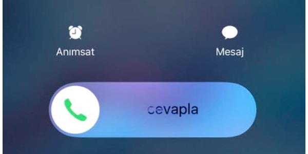 Sizi arayana o an yant veremiyorsanz Mesaj blmne dokunun.