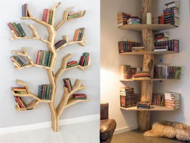 Birbirinden farkl kitaplk tasarmlar