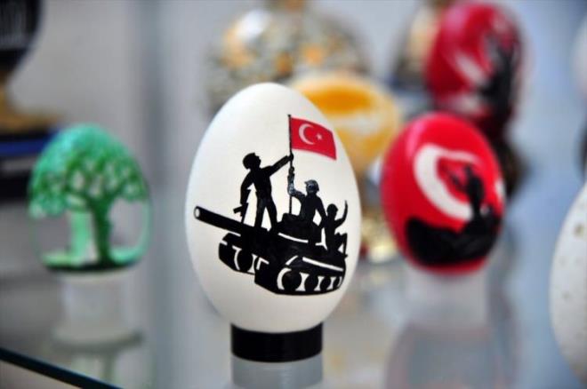 Yumurta kabuundan inanlmaz sanat
