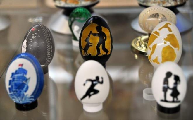 Yumurta kabuundan inanlmaz sanat