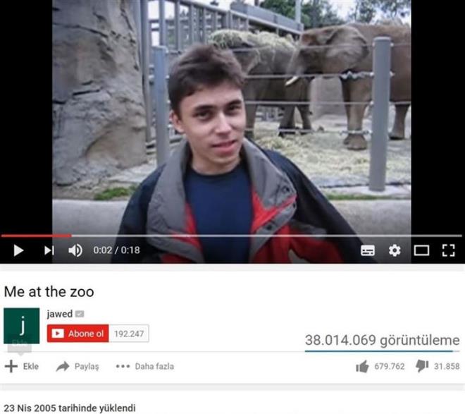 lk YouTube videosu, kurucularndan olan Jawed Karim tarafndan 2005 ylnda gnderildi.