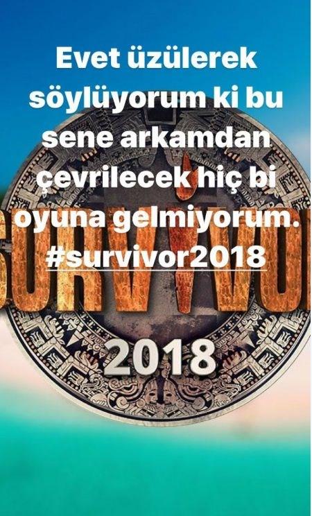 Turabi, Instagram'n hikaye blmne "Evet zlerek sylyorum ki bu sene arkamdan evrilecek hibir oyuna gelmiyorum" yazd. Sosyal medyada Turabi ifalar geliyor yorumu yaplmaya baland. Neler olduu merak konusu olurken Turabi yapt son paylam duruma aklk getirdi.