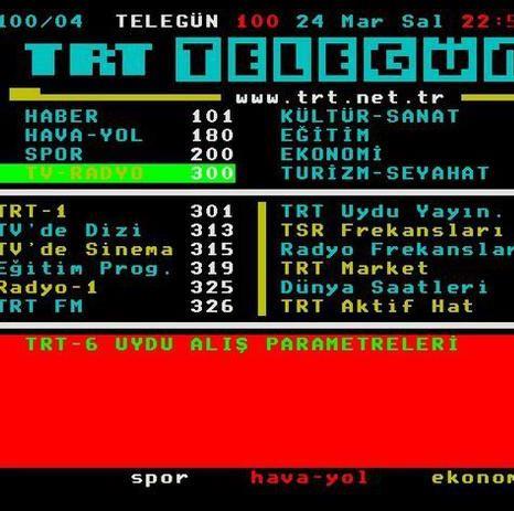Teletext  --  ocukluumuzun sosyal medyas... TV yayn akn, haberleri buradan takip ederdik.