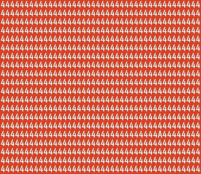 Resimdeki 4'ler arasnda 'A' harfini bulun.