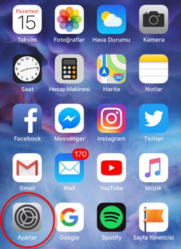 Bu sabah telefonlarda byk bir hata ortaya kt. nce Ayarlar'a girin.