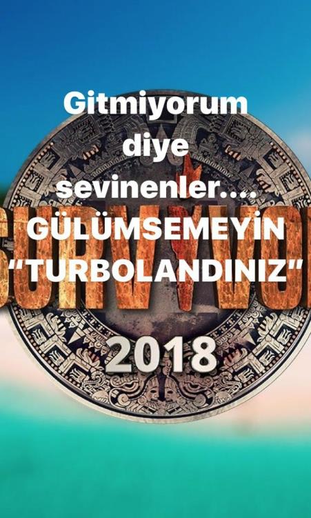 "Gitmiyorum diye sevinenler... Glmseyin Turbolandnz" yazan Turabi birok eletiri ald.