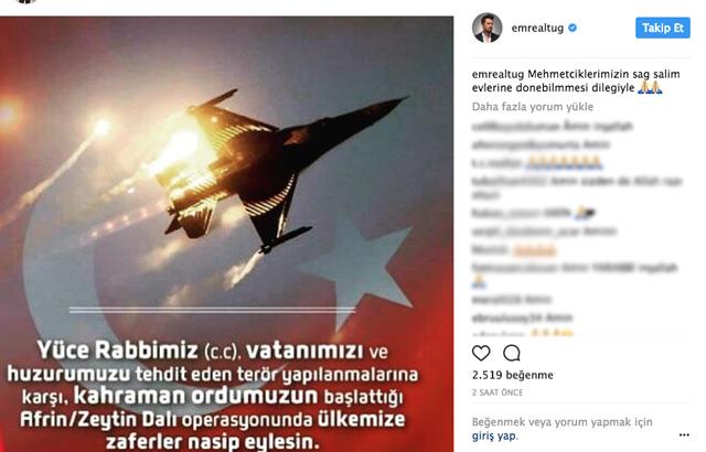 EMRE ALTU: Mehmetciklerimizin sag salim evlerine dnebilmesi dileiyle...