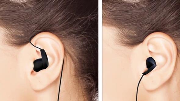 Direkt takmak yerine, kulakl kulanzn etrafndan sararak takmay deneyin. Bylece, kablo kulanzn arkasndan sarkacak ve kulakla bask azalacak.