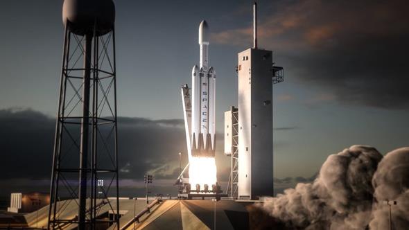 Kat stnde BFR, tm megaroketlerin son modeli. 31 SpcaceX Raptor motorunun kullanlaca devasa bir uzay arac. Falcon Heavy, irketin rettii 27 Merlin motorunu tayordu.