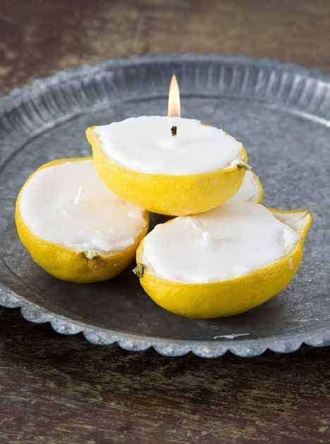 Limon kabuklarn kullanarak ho kokulu dekoratif mumlar yapabilirsiniz.