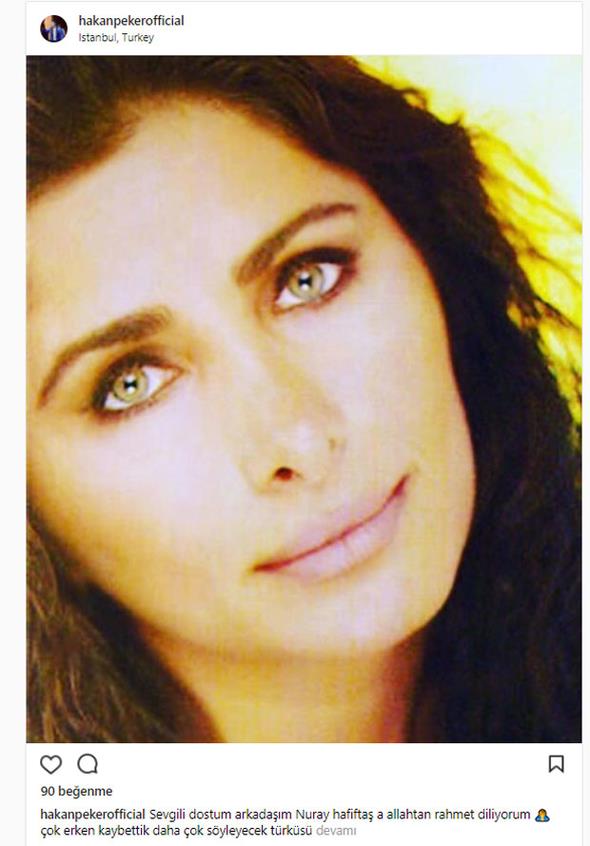 HAKAN PEKER    Sevgili dostum arkadam Nuray Hafifta&#8217;a Allah&#8217;tan rahmet diliyorum. ok erken kaybettik daha ok syleyecek trks vard.