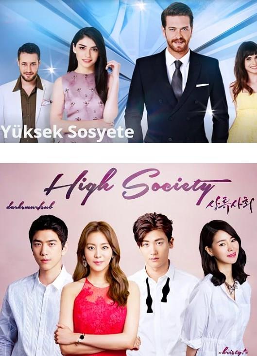 <p><b>4- Yksek Sosyete - High Society</b></p>  </p>  <p>  smine kadar orijinaliyle birebir olan Yksek Sosyete, son dnemdeki birok dizi gibi Gney Kore uyarlamas. Orijinali sadece 16 blm sren dizinin yerli versiyonunu biraz daha uzun srd.</p>