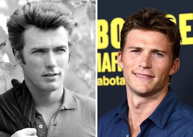 Clint Eastwood (31 yandayken) ve olu Scott Eastwood (28 yanda)
