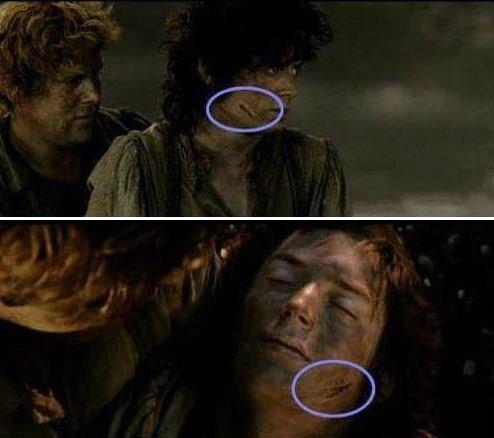 Yzklerin Efendisi  -  Frodo'nun yaras yer deitiriyor.