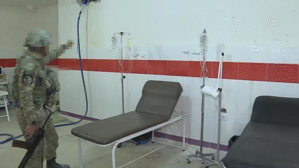 Zeytin Dal Harekat ile Afrin'i terristlerden temizleyen Trk Silahl Kuvvetleri, ile merkezindeki bir hastanede yaral terristlerin tedavilerinin yapld,  eriimin 50 metrelik tnelden saland zel blm ortaya kard.