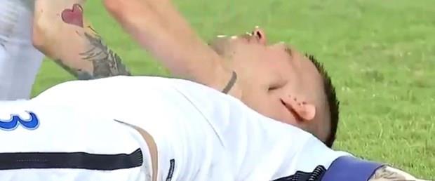 Sar-lacivertli kulbn internet sitesinde yer alan mesajda, "Slovakya ile Tayland milli takmlar arasnda yaplan hazrlk manda futbolcumuz Martin Skrtel&#8217;in bana ald top darbesiyle ksa sreli baygnlk geirdii haberini zlerek takip ettik. Yaplan mdahalenin ardndan, salk durumu normale dnerek maa devam eden ve durumu u an iyi olan futbolcumuz Martin Skrtel&#8217;e gemi olsun dileklerimizi sunuyoruz." ifadeleri kullanld.  Slovak futbolcu Skrtel, karlamann 28. dakikasnda yakn mesafeden bana top arpmas nedeniyle yere ylmt.