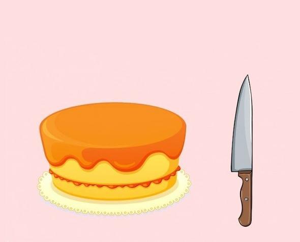 Sadece 3 kesikle bu pastadan 8 dilim karabilir misiniz?