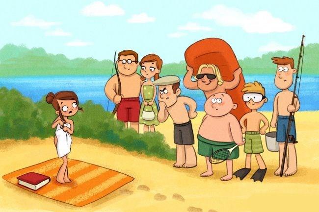 Scak bir yaz gn dedektif sahilde dinlenirken bir kadnn aladn duyar. Sesin geldii yere gittiinde gzyalar iindeki gen kadn bikinisinin st ksmn karp gnelenirken uyuyakaldn ve uyandnda bikinisinin stnn yerinde olmadn anlatr. Dedektif blgede gen kadnn ayak izleri haricinde baka ize rastlayamaz. Etrafta toplanm olay izleyen insanlara bakar ve bikini stn kimin aldn bulur. Bikini stn kim almtr ve dedektif bunu nasl tespit etti?