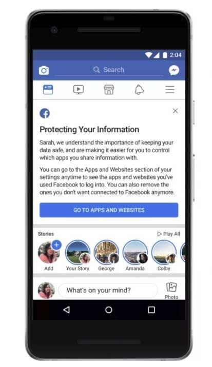 Eer arkadalarnzdan sz konusu soru yarmas uygulamasna balanmamsa yine &#8220;Hesabnz Koruma&#8221; balkl bildirimle karlayorsunuz ancak Facebook yine de sizden hesabnza bal uygulama ve web sitelerini gzden geirmenizi istiyor.