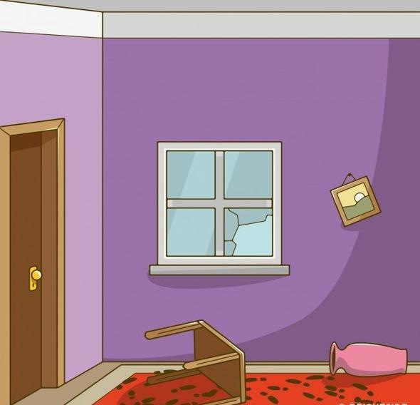 Bayan Smith polise yalan sylyordur. nk eer cam dardan krlm olsayd paralarn ieri doru dmesi gerekirdi. Ancak evin iinde hi cam kr yoktur dolaysyla cam ierden dar doru krlmtr.