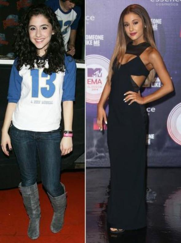 Ariana Grande krmz halya adm att ilk dnemde byle bir kk kz ocuuydu. imdi ise ok daha iddial bir grnme sahip.