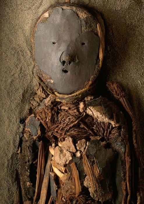 Chinchorro cenazeciler, Siyah Mumya yapmak iin lnn kafa, kol ve bacaklarn kesip organlarn ve etini karyor, kafatasnda bir delik aarak beyni boaltyorlard. Latin American Antiquity adl dergide 1995 ylnda yaymlanan bir aratrmaya gre, lnn derisi tpk bir orab karp giyermi gibi syrlp sonra bedene yeniden geiriliyordu. lem, kadavrann kurumas iin gs boluuna scak kmr doldurularak bitiriliyordu.