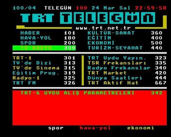 Teletext<br>    ocukluumuzun sosyal medyas... TV yayn akn, haberleri buradan takip ederdik.